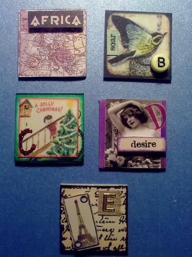 Alphabet Inchies A-E | by all things nice