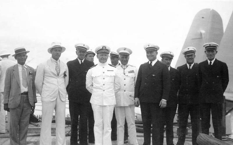 Military and Pan American crew, 1935