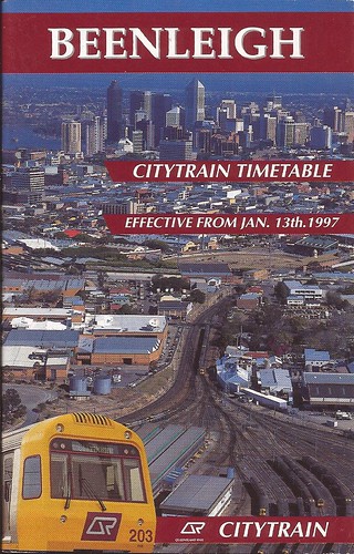Queensland Rail Citytrain Beenleigh Line timetable - January 13, 1997 | by By Air, Land and Sea