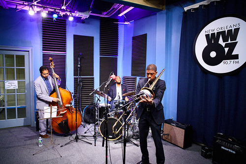 David Harris Quartet at WWOZ. Photo by Eli Mergel
