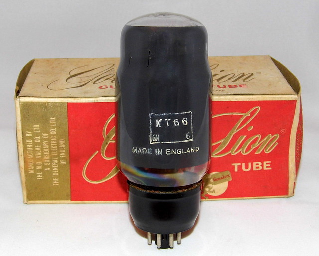 Vintage Genalex KT66 Gold Lion Vacuum Tube, Made In England