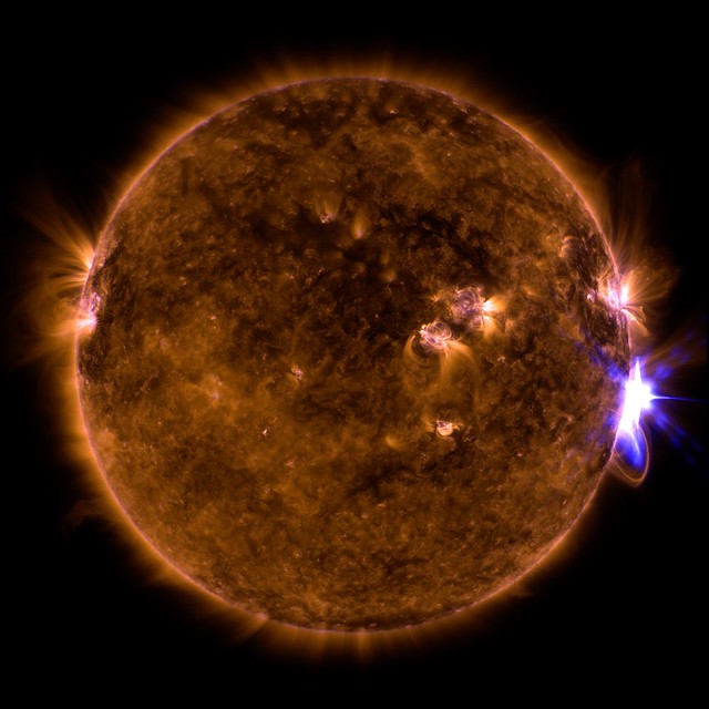 NASA's Solar Dynamics Observatory captured this image of a solar flare