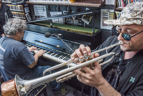 Eric Benny Bloom and David Torkanowsky at WWOZ's 38th birthday - 12.4.18. Photo by Ryan Hodgson-Rigsbee rhrphoto.com.