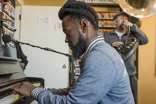 Mario Abney at WWOZ's 38th birthday celebration - 12.4.18. Photo by Ryan Hodgson-Rigsbee rhrphoto.com.
