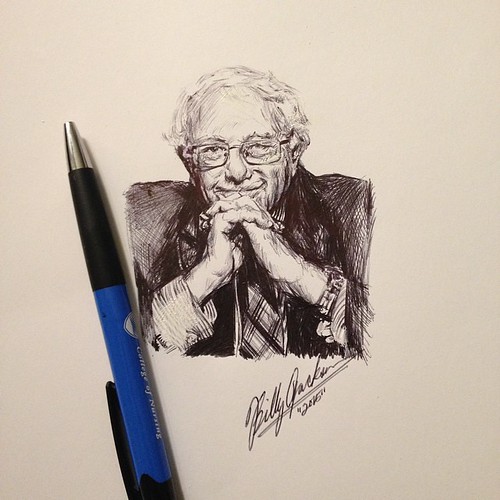 Bernie Sanders Exercise Portrait using an Ink Pen By Chicago Based Artist Billy Jackson. Pen on paper #noeraser #love #InstaTags4Likes #feelthebern #berniesanders #bernie2016 #berniesanders2016 #photooftheday #amazing #voteforbernie #wewantbernie #blvart | by billyhjackson