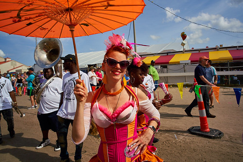 Pussyfooters on Jazz Fest Day 6 - May 3, 2019. Photo by Eli Mergel.