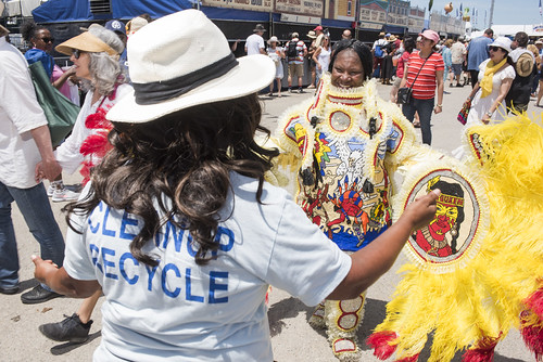Baby Doll Kit and Black Hatchet Queen at Jazz Fest 2019 day 8 on May 5, 2019. Photo by Ryan Hodgson-Rigsbee RHRphoto.com
