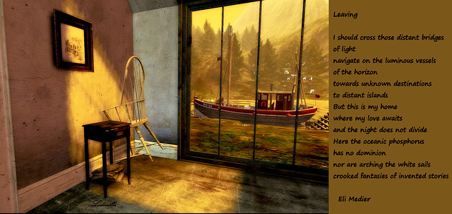 Leaving - art by Ladmilla, poem by Eli Medier