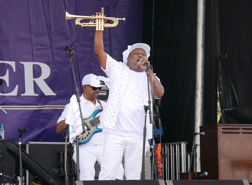 Kermit Ruffins at French Quarter Fest Day 1 - April 21, 2022. Photo by Louis Crispino.