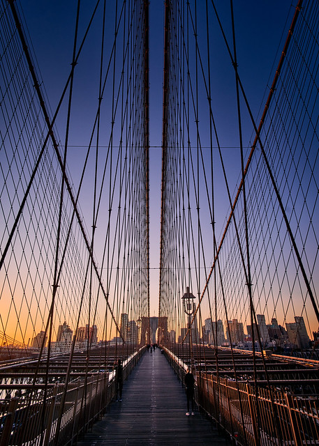 Brooklyn Bridge at dawn