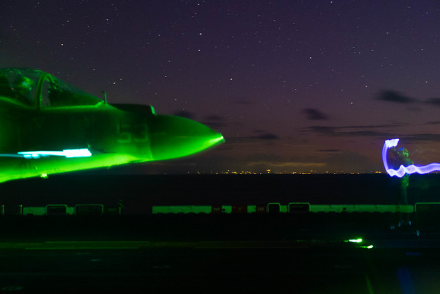 Ace of Spades Harrier at night