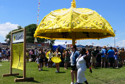 Giant Yellow Umbrella. Photo by Michele Goldfarb.
