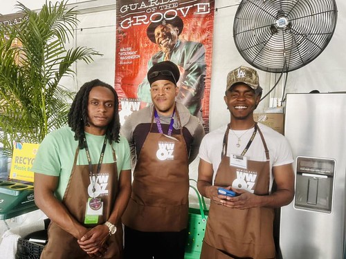 Good times in the WWOZ Hospitality Tent during the first weekend of Jazz Fest 2024