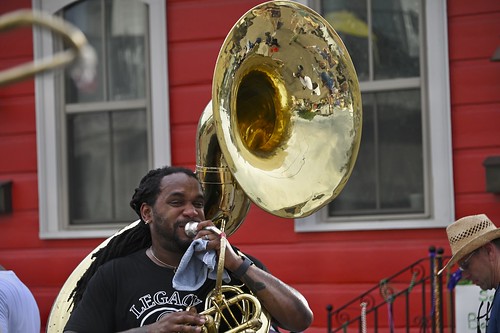 Outside Jazz Fest.. Photo by Michael White.