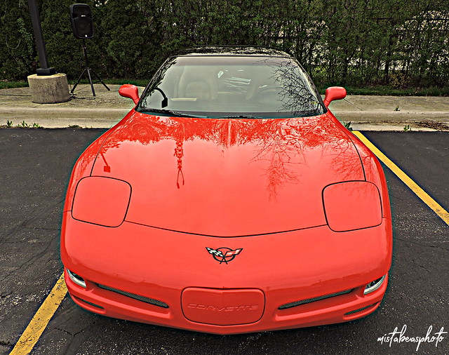 Front of Red Vette
