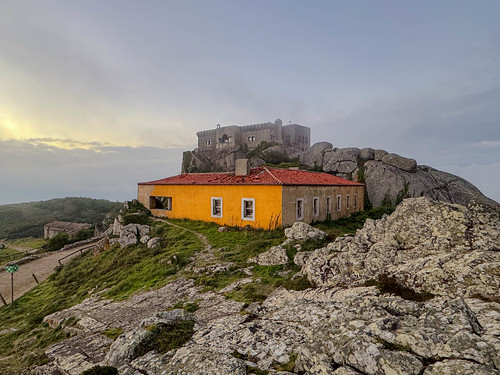 Sunset at the Sanctuary of Peninha, located in the Sintra Mountains, Portugal | by John Piekos