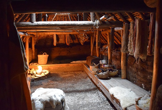 Viking Fire Heater inside House at L'Anse aux Meadows, Newfoundland