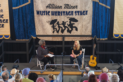 Rickie Lee Jones on the Allison Miner Stage - Photo by Kristen Derr.
