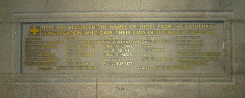 Second World War Memorial, St Machar's Cathedral, Aberdeen