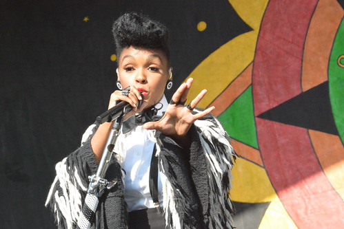 Janelle Monae  at Jazz Fest 2016.  Photo by Kichea S Burt.