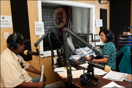 WWOZ Fund Drive 2015 day 3 with Nita and Action Jackson. Photo by Ryan Hodgson-Rigsbee - www.rhrphoto.com