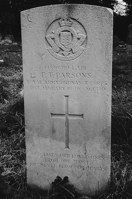CWGC F T Parsons Royal Army Ordnance Corps