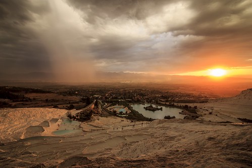 Sunset and rain in Pamukkale | by Never House